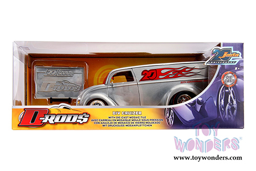 Jada Toys - 20th Anniversary | D-Rods Div Cruizer (1/24, diecast model car, Raw Metal) 31078